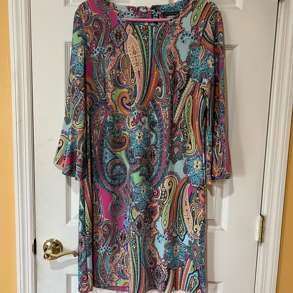 Tommy Hilfiger Paisley Print Multicolor Dress. Knee length.